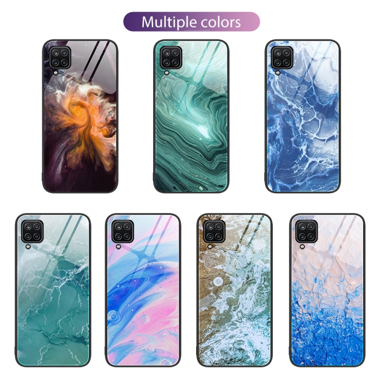 Custodia protettiva per telefono in vetro con motivo in marmo, For Samsung Galaxy A12 5G, For Samsung Galaxy A52, For Samsung Galaxy A53