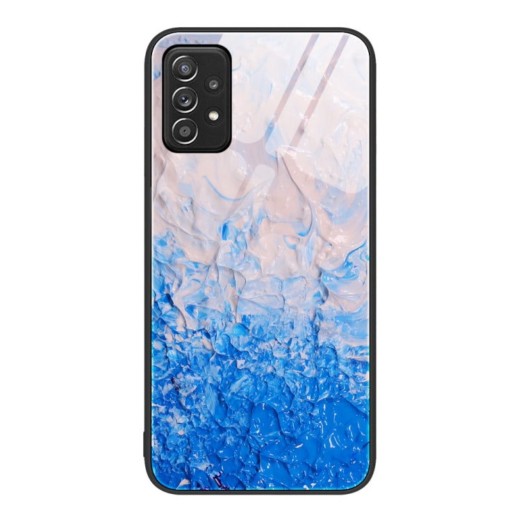 Custodia protettiva per telefono in vetro con motivo in marmo, For Samsung Galaxy A12 5G, For Samsung Galaxy A52, For Samsung Galaxy A53