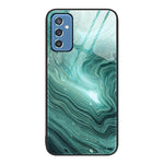 Custodia protettiva per telefono in vetro con motivo in marmo, For Samsung Galaxy M32, For Samsung Galaxy M52 5G, For Samsung Galaxy S21 5G