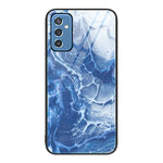 Custodia protettiva per telefono in vetro con motivo in marmo, For Samsung Galaxy M32, For Samsung Galaxy M52 5G, For Samsung Galaxy S21 5G
