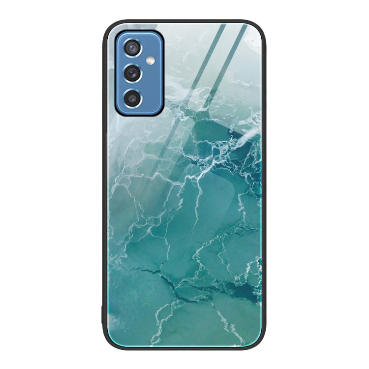 Custodia protettiva per telefono in vetro con motivo in marmo, For Samsung Galaxy M32, For Samsung Galaxy M52 5G, For Samsung Galaxy S21 5G