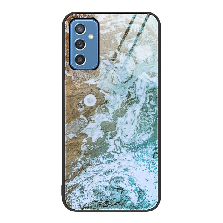 Custodia protettiva per telefono in vetro con motivo in marmo, For Samsung Galaxy M32, For Samsung Galaxy M52 5G, For Samsung Galaxy S21 5G