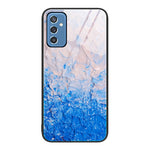 Custodia protettiva per telefono in vetro con motivo in marmo, For Samsung Galaxy M32, For Samsung Galaxy M52 5G, For Samsung Galaxy S21 5G