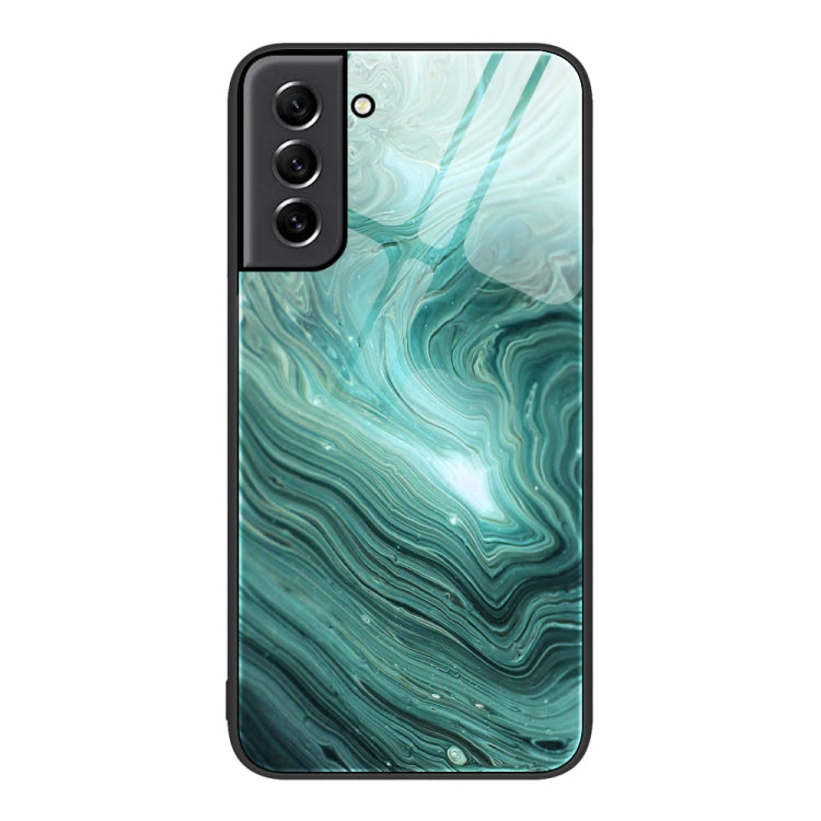 Custodia protettiva per telefono in vetro con motivo in marmo, For Samsung Galaxy M32, For Samsung Galaxy M52 5G, For Samsung Galaxy S21 5G