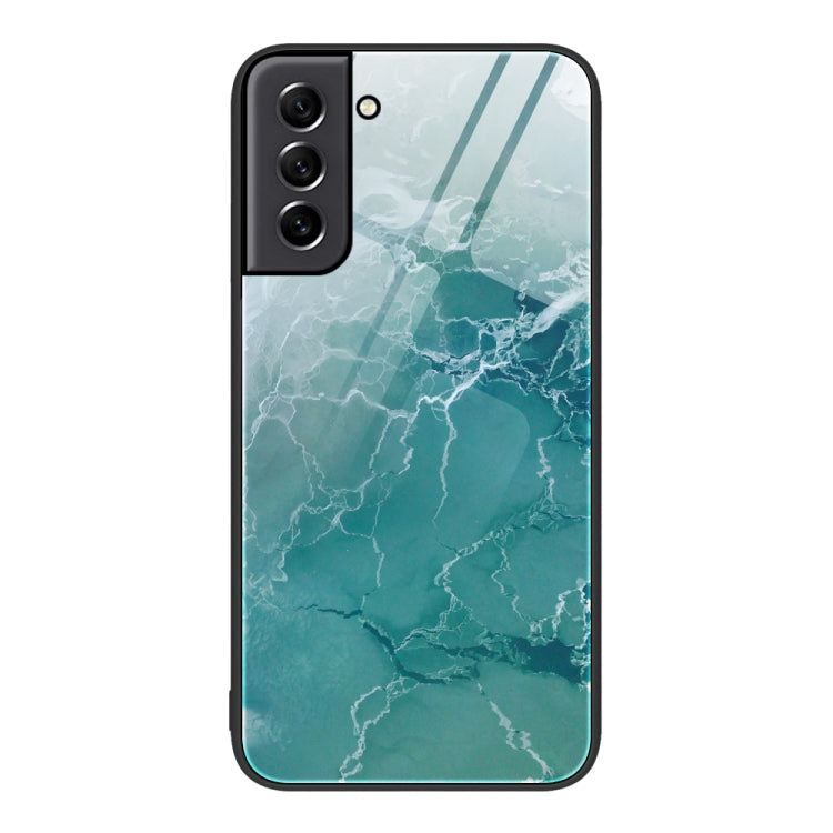 Custodia protettiva per telefono in vetro con motivo in marmo, For Samsung Galaxy M32, For Samsung Galaxy M52 5G, For Samsung Galaxy S21 5G
