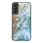 Custodia protettiva per telefono in vetro con motivo in marmo, For Samsung Galaxy M32, For Samsung Galaxy M52 5G, For Samsung Galaxy S21 5G
