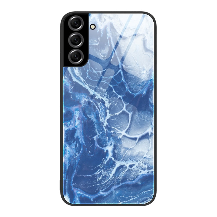 Custodia protettiva per telefono in vetro con motivo in marmo, For Samsung Galaxy S22+ 5G, For OnePlus 10 Pro, For OnePlus Nord 2 5G