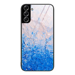 Custodia protettiva per telefono in vetro con motivo in marmo, For Samsung Galaxy S22+ 5G, For OnePlus 10 Pro, For OnePlus Nord 2 5G