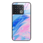 Custodia protettiva per telefono in vetro con motivo in marmo, For Samsung Galaxy S22+ 5G, For OnePlus 10 Pro, For OnePlus Nord 2 5G