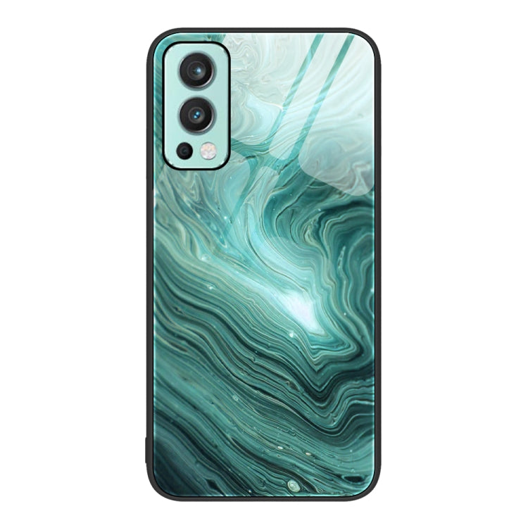 Custodia protettiva per telefono in vetro con motivo in marmo, For Samsung Galaxy S22+ 5G, For OnePlus 10 Pro, For OnePlus Nord 2 5G