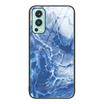 Custodia protettiva per telefono in vetro con motivo in marmo, For Samsung Galaxy S22+ 5G, For OnePlus 10 Pro, For OnePlus Nord 2 5G