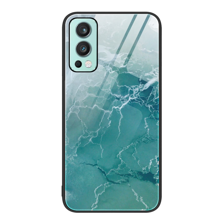 Custodia protettiva per telefono in vetro con motivo in marmo, For Samsung Galaxy S22+ 5G, For OnePlus 10 Pro, For OnePlus Nord 2 5G