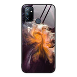 Custodia protettiva per telefono in vetro con motivo in marmo, For OnePlus Nord N100, For vivo V15, For vivo V21
