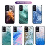 Custodia protettiva per telefono in vetro con motivo in marmo, For Xiaomi Redmi K50 Pro, For Xiaomi Redmi K50, For Xiaomi Redmi Note 10 Pro 4G Global