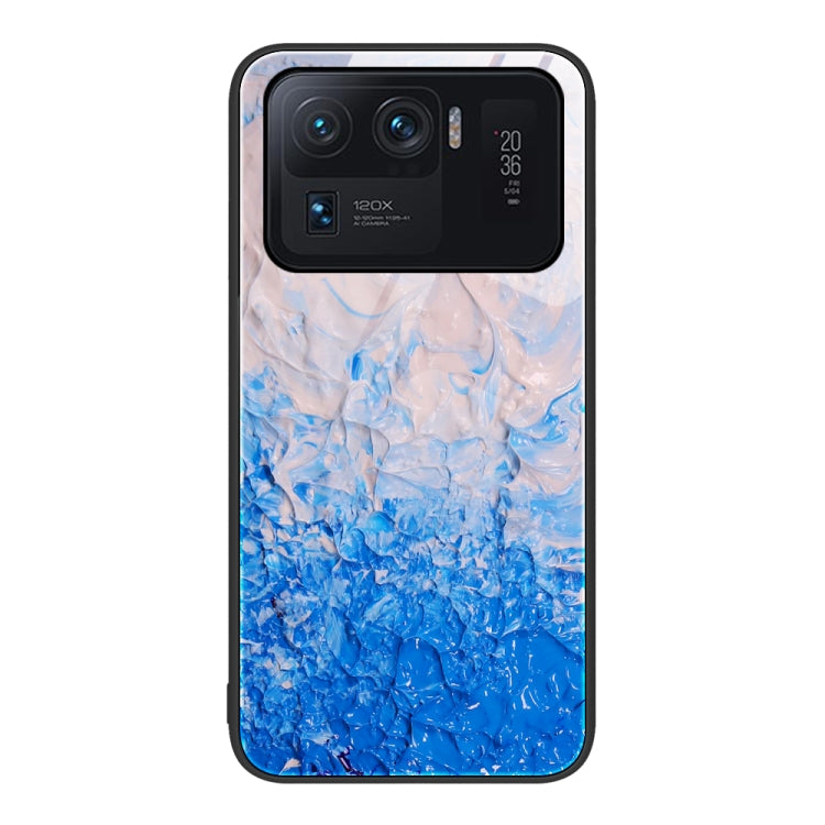 Custodia protettiva per telefono in vetro con motivo in marmo, For Xiaomi Redmi Note 11E, For Xiaomi Mi 11 Pro, For Xiaomi Mi 11 Ultra