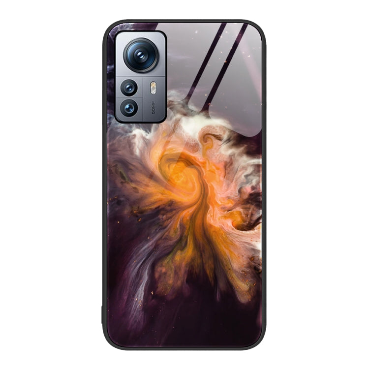 Custodia protettiva per telefono in vetro con motivo in marmo, For Xiaomi 12 Pro, For Xiaomi Poco M4 Pro 5G, For Xiaomi Poco M4 Pro