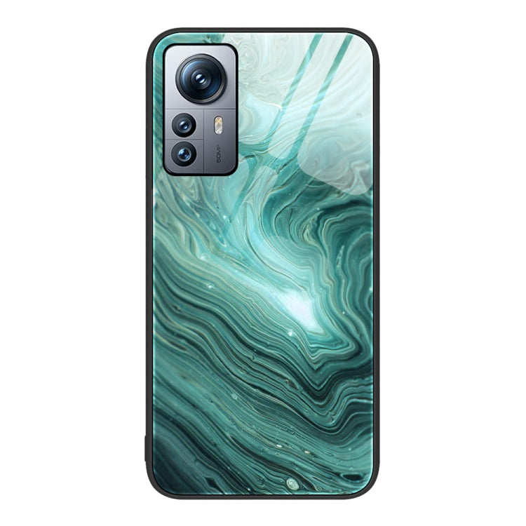 Custodia protettiva per telefono in vetro con motivo in marmo, For Xiaomi 12 Pro, For Xiaomi Poco M4 Pro 5G, For Xiaomi Poco M4 Pro