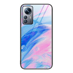 Custodia protettiva per telefono in vetro con motivo in marmo, For Xiaomi 12 Pro, For Xiaomi Poco M4 Pro 5G, For Xiaomi Poco M4 Pro