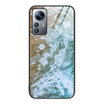 Custodia protettiva per telefono in vetro con motivo in marmo, For Xiaomi 12 Pro, For Xiaomi Poco M4 Pro 5G, For Xiaomi Poco M4 Pro