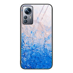 Custodia protettiva per telefono in vetro con motivo in marmo, For Xiaomi 12 Pro, For Xiaomi Poco M4 Pro 5G, For Xiaomi Poco M4 Pro