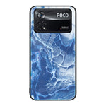 Custodia protettiva per telefono in vetro con motivo in marmo, For Xiaomi Poco X4 Pro 5G