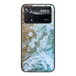 Custodia protettiva per telefono in vetro con motivo in marmo, For Xiaomi Poco X4 Pro 5G
