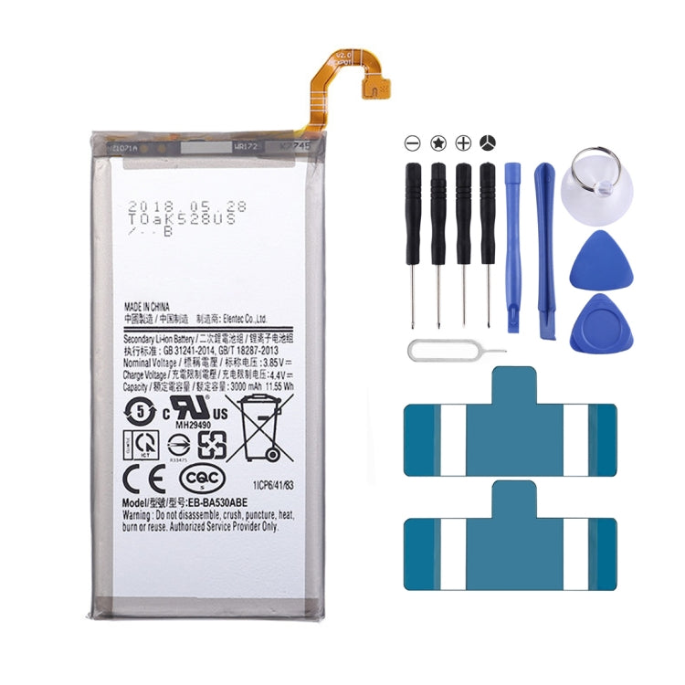 Sostituzione della batteria ai polimeri di litio EB-BA530ABE 3000mAh, For Samsung Galaxy A8 2018 A530 SM-A530 A530F