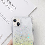 Custodia epossidica glitter sfumata con cordino, For iPhone 14, For iPhone 14 Plus, For iPhone 14 Pro, For iPhone 14 Pro Max