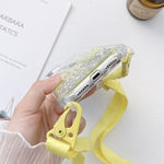 Custodia epossidica glitter sfumata con cordino, For iPhone 14, For iPhone 14 Plus, For iPhone 14 Pro, For iPhone 14 Pro Max