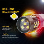 Fendinebbia a LED per auto stroboscopica 12V 7W, 1 Pair 7443, 1 Pair 9005, 1 Pair 9006
