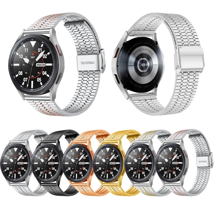 20mmPer Samsung Smart Watch Cinturino universale in acciaio inossidabile a sette sfere, 20mm