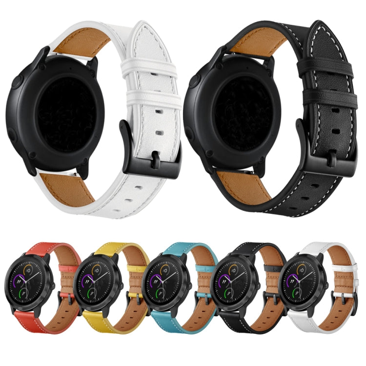 20 mmCinturino per orologio in filo cucito in pelle primo strato, For Huawei Watch GT3 Pro 43mm / 46mm