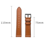 20 mmCinturino per orologio in filo cucito in pelle primo strato, For Huawei Watch GT3 Pro 43mm / 46mm