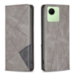 Custodia per telefono in pelle magnetica invisibile prismatica, For Realme C30