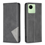 Custodia per telefono in pelle magnetica invisibile prismatica, For Realme C30