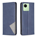 Custodia per telefono in pelle magnetica invisibile prismatica, For Realme C30