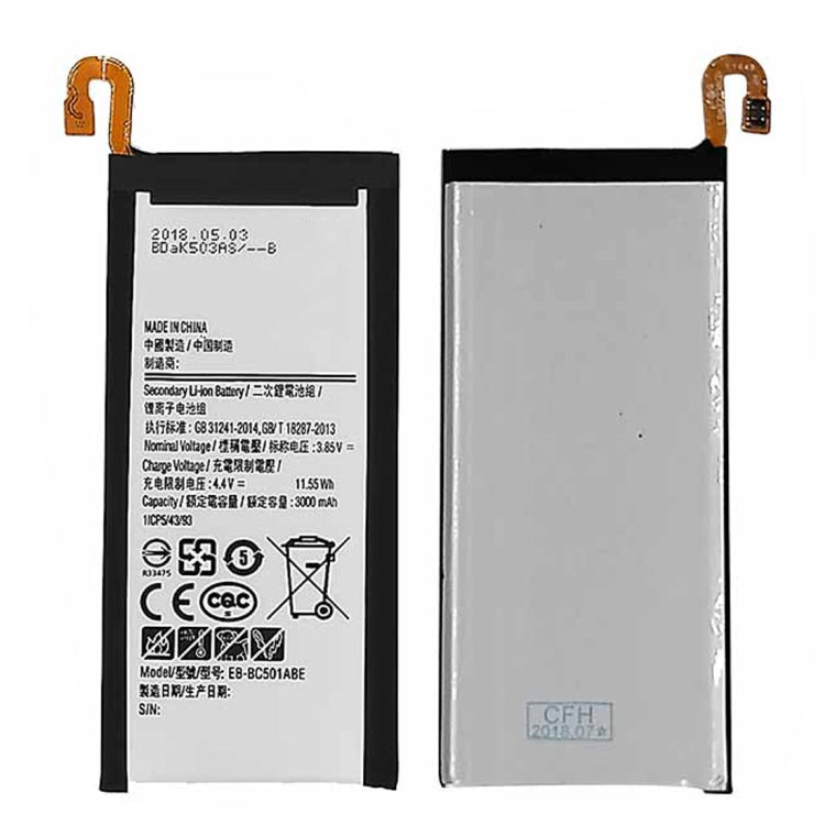 Sostituzione della batteria ai polimeri di litio EB-BC501ABE 3000mAh, For Samsung Galaxy C5 Pro SM-C5010