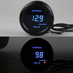 Misuratore di display digitale a luce blu universale da 52 mm modificato per auto 12V, Voltmeter, Water Temperature Gauge, Oil Temperature Gauge, Oil Pressure Gauge, Turbo Boost Gauge BAR, Turbo Boost Gauge PSI, Tachometer