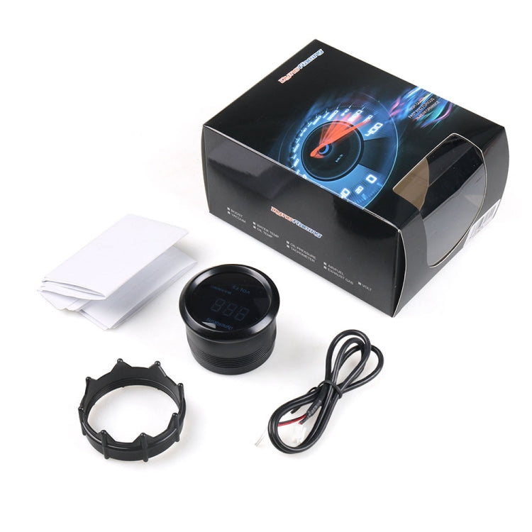 Misuratore di display digitale a luce blu universale da 52 mm modificato per auto 12V, Voltmeter, Water Temperature Gauge, Oil Temperature Gauge, Oil Pressure Gauge, Turbo Boost Gauge BAR, Turbo Boost Gauge PSI, Tachometer