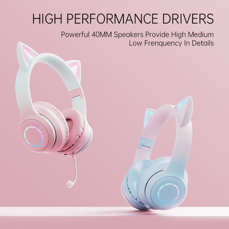 BT029C Cuffie Bluetooth wireless Cat Ear a doppia modalità RGB