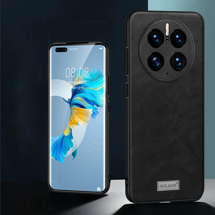 SULADA TPU antiurto + custodia protettiva in pelle fatta a mano, For Huawei Mate 50, For Huawei Mate 50 Pro