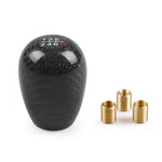 Testa del pomello del cambio del cambio in fibra di carbonio a 6 velocità modificata per auto, Carbon Fiber Gear Stick Shift Knob Head