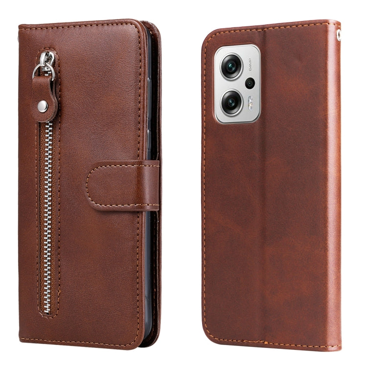 Custodia per telefono in pelle con vibrazione orizzontale con cerniera in vitello alla moda, For Xiaomi Redmi K40S / Poco F4, For Xiaomi Redmi Note 11T Pro / Poco X4 GT, For Xiaomi 12X