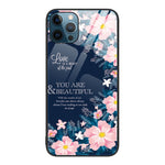 Custodia per telefono in vetro verniciato colorato, For iPhone 12 Pro Max