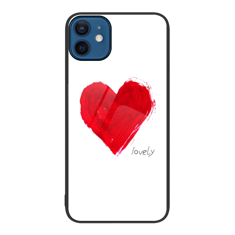 Custodia per telefono in vetro verniciato colorato, For iPhone 12 / 12 Pro