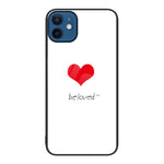 Custodia per telefono in vetro verniciato colorato, For iPhone 12 / 12 Pro
