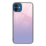 Custodia per telefono in vetro verniciato colorato, For iPhone 12 / 12 Pro