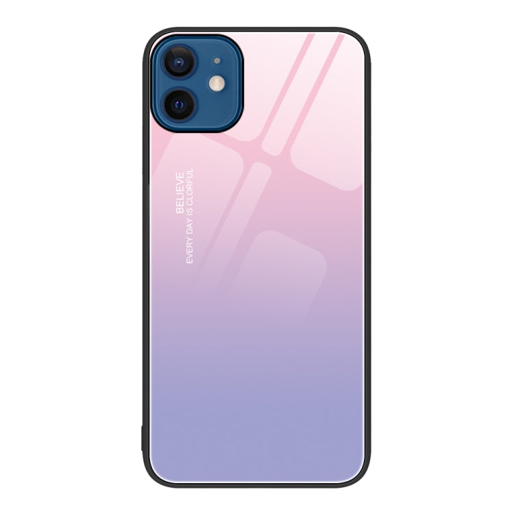 Custodia per telefono in vetro verniciato colorato, For iPhone 12 / 12 Pro