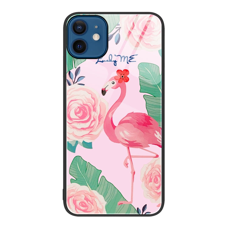 Custodia per telefono in vetro verniciato colorato, For iPhone 12 / 12 Pro