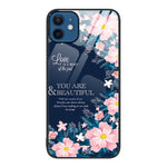 Custodia per telefono in vetro verniciato colorato, For iPhone 12 / 12 Pro